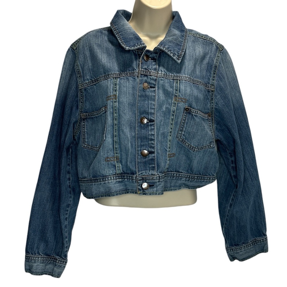 Venezia Women's Classic Blue Button Up Denim Jean Jacket Size 18/20 100% Cotton